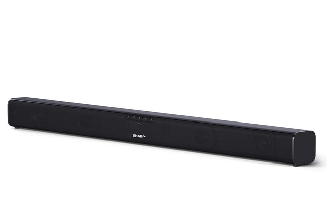 SHARP HTSB110 2.0 heliriba 90W (USB, Bluetooth, HDMI, optiline, AUX-sisend (3,5 mm), laius: 80 cm), õhuke disain, must