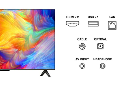 TCL 43P739 43-tolline teler, 4K HDR, Ultra HD, Google TV-ga nutiteler, raamita disain (Dolby Vision ja Atmos, käed-vabad hääljuhtimine, ühildub Google Assistant ja Alexaga)