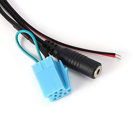 Auto AUX-IN adapter, 8-kontaktiline Bluetooth AUX IN kaabel, audio- ja videolisaseadme sisendadapter mikrofoniga, käed-vabad süsteem Smart Fortwo 450 jaoks
