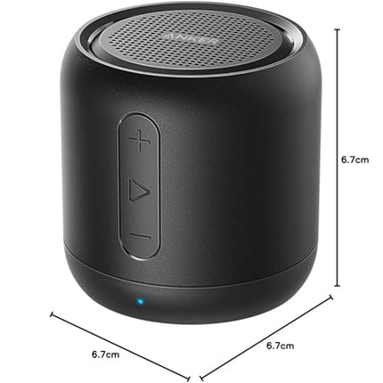 Anker SoundCore Mini Super Portable Bluetooth Speaker with 15 Hours of Playtime, 20 Meters of Bluetooth Range and Powerful Bass (Black) (Refurbished)