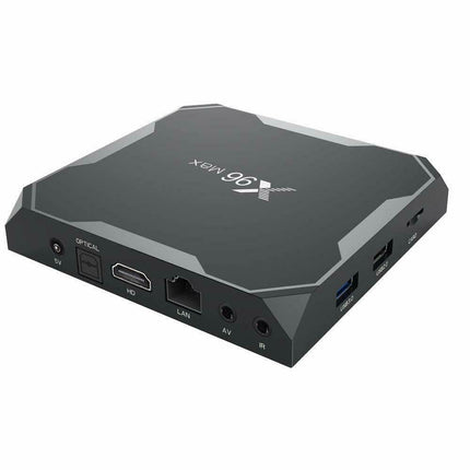 X96 Max Plus Smart TV Box 4GB 32GB Android 9.0 Amlogic S905X3 Quad Core Media Player, Supports 4K/3D/2.4 &amp; 5G WiFi/BT 4.0/HDMI 3.0 Lan With Remote Control