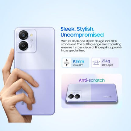 Blackview Color 8 Smartphone Unlocked, 16GB+256GB, 6.75" FHD+ 90Hz, 50MP+8MP Camera, 6000mAh Battery, THREE Card Slots, Android 13 Mobile Phone, Smart-K Box Speaker, GPS Blue