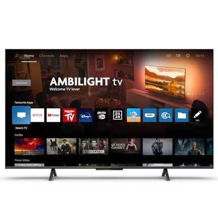 Philips Ambilight 65PUS8109 4K LED nutiteler - 65-tolline ekraan pikslitäpse Ultra HD-ga, Titan OS platvormi ja Dolby Atmosega, töötab Alexa ja Google Assistantiga - satiinkroom