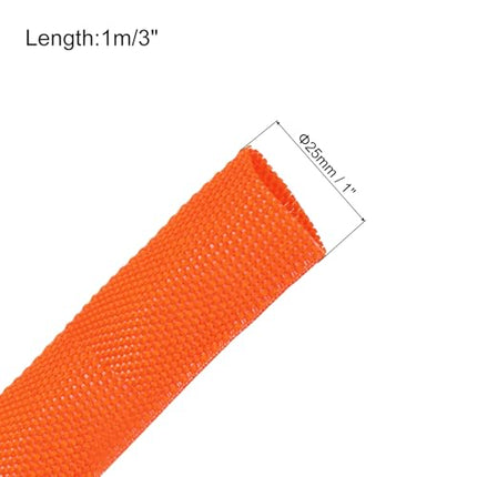Hankimiskaart Punutud kaabliümbrised, termokahanev kangast ümbris, 2,5 cm, 0,9 m, oranž, suhe 2:1, termokahanev toru, kaablikaitse juhtmestiku kaablile, võrgukaabli kaitse, kaablihaldus