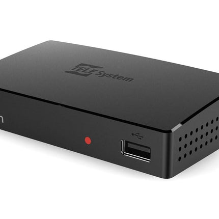 Tele System Minion digitaalne maapealne dekooder - 10-bitine DVB-T2 HEVC vastuvõtt, automaatne kanaliotsing, integreeritud meediapleier, EPG - lihtne ja tehniline - kaugjuhtimispult kaasas