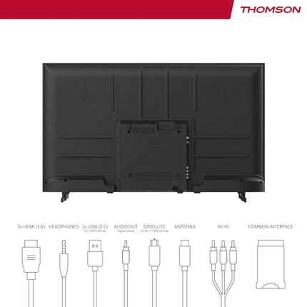 Thomson 43-tolline (109 cm) LED Full HD Easy TV – nutifunktsioon puudub – hotellirežiim, USB, HDMI, kolmekordne tuuner (kaabel/satelliit/antenn), AV-sisend, CI+, A+ paneel – 43FD2S13