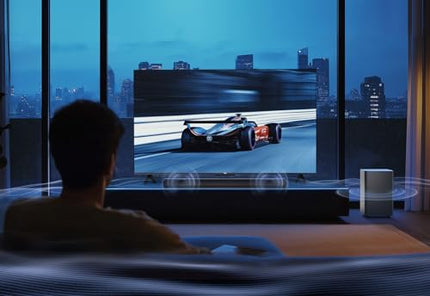 TCL S55HE 2.1-kanaliga Dolby Atmos kõlaririba, maksimaalne võimsus 220 W kahekordse bassisüsteemiga, DTS Virtual X tugi, HDMI eARC ja Bluetooth 5.3, kõlaririba juhtmevaba subwooferiga, kodukino
