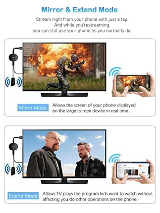 4K Wireless HDMI Dongle, AT-Mizhi Display HDMI Screen Mirroring Display WiFi HDMI Connector Supports/DLNA/Airplay for Android/i-OS/Windows/Mac OS/HDTV/Monitor/Project