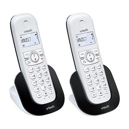 (Prantsuse versioon) VTech CS1501 juhtmeta DECT-telefon kahe telefonitoruga, kõnepiiranguga, helistaja ID/kõne ootamisega, valjuhääldiga, valgustatud ekraaniga ja valgustatud klahvistikuga