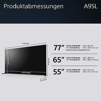Sony BRAVIA XR, XR-55A95L, 55-tolline teler, QD-OLED, 4K HDR 120Hz, Google TV, nutiteler, töötab Alexaga, eksklusiivsete PS5 funktsioonidega, HDMI 2.1, mängumenüü ALLM + VRR-iga, 24 + 12-kuuline garantii