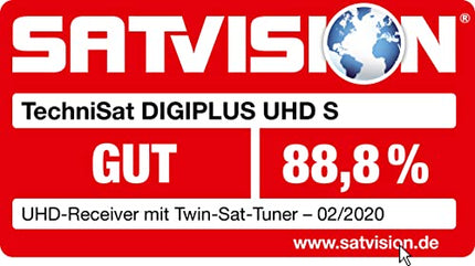TechniSat DIGIPLUS UHD S - 4K satelliitvastuvõtja kahe tuuneriga (DVB-S, DVB-S2, PVR salvestusfunktsioon, WLAN, LAN, CI-Plus, USB) must