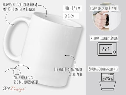GRAZDesign kruus põhjapõdra teemaline naljakas kingitus nimega personaalne jõulukruus 330ml