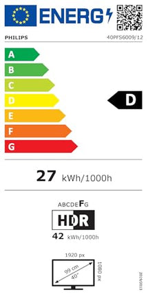 Philips 40PFS6009 FHD LED Smart TV - 40-inch display with pixel-precise HD Titan OS platform and Dolby Digital - Works with Alexa and Google Assistant - Matte Black