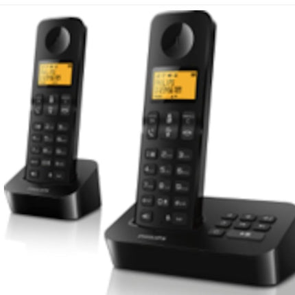 Philips D2652B/01 kahesuunaline lauatelefon - kodutelefon automaatvastajaga - 1,6-tolline ekraan - telefoniraamat - helistaja ID - kiirvalimisnumbrid - must