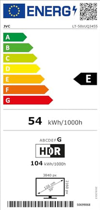 JVC QLED-teler 50-tolline TiVo-toega nutiteler (4K UHD, HDR Dolby Vision, Dolby Atmos, kolmekordne tuuner, 6 kuud HD+ garantiid kaasas) LT-50VUQ3455