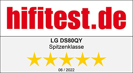 LG DS80QY 3.1.3 heliriba (480W) juhtmevaba subwooferiga ja MERIDIAN tehnoloogiaga (Dolby Atmos, HDMI, Bluetooth), tume hõbedane teras