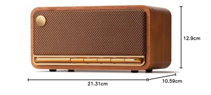 Edifier MP230 Portable Bluetooth Speaker, Wireless Speaker with 48mm Drivers, 20W RMS Stereo Sound, Crisp Treble and Punchy Bass, 9h Playtime, Bluetooth V5.0, AUX, Micro SD (Retro Wood)