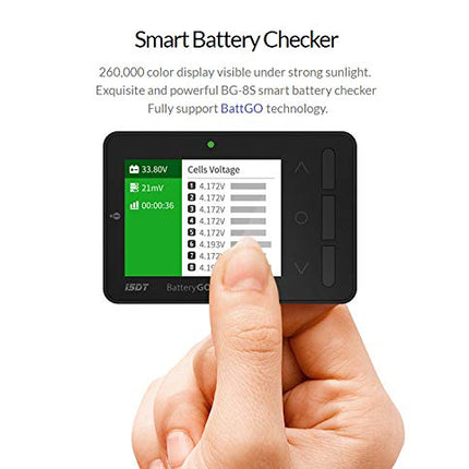 ISDT BG-8S akuindikaatoriga akutester LiPo/Li-ioon/NiMH/Nicd akude tester