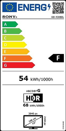 Sony BRAVIA, KD-50X80L, 50-tolline televiisor, LED, 4K HDR, Google TV, nutiteler, töötab Alexaga, BRAVIA CORE, TRILUMINOS PRO, HDMI 2.1, mängumenüü ALLM-iga