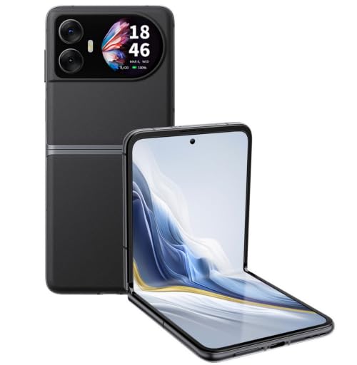 Blackview Hero 10 Smartphone Unlocked, 6.9-inch 2.5K Foldable Design Dual Screen, 108MP Camera, 36GB RAM + 256GB ROM, 4000mAh 45W Fast Charging, Dual-SIM Android 13 Mobile Phone, GPS NFC Black