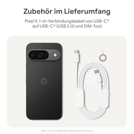 Google Pixel 9 – Android smartphone with Gemini and SIM-free features, advanced camera functionality, 24-hour battery life, and a 6.3-inch Actua display – Peony, 128GB