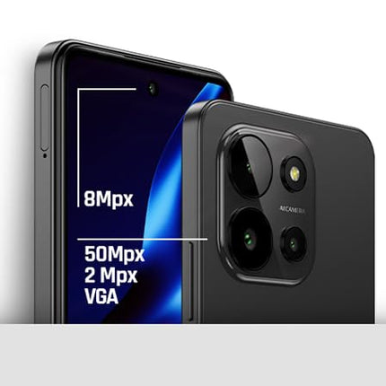 Slim and elegant smartphone NFC function without contract myPhone N23 5G Cosmic Black + free case 5000mah battery 50mpx camera