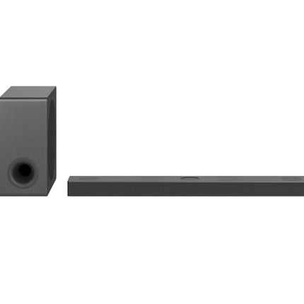 LG DS80QY 3.1.3 heliriba (480W) juhtmevaba subwooferiga ja MERIDIAN tehnoloogiaga (Dolby Atmos, HDMI, Bluetooth), tume hõbedane teras