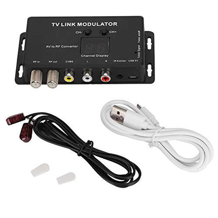 UHF modulaator, AV-RF muundur, IR-laiendaja kanalite kuvamisega, UHF TV LINK modulaator, PAL, USB5V @400 mA, ühilduv digiboksi ja teiste A/V allikatega
