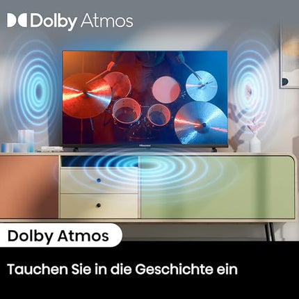 Hisense 40A5NQ 101 cm (40-tolline) QLED-teler Full HD, nutiteler, kolmekordne tuuner, tehisintellektiga spordirežiim, Dolby Atmos, teleriga jagamine, kahekordne positsioneerimine, WiFi, mängu- ja hotellirežiim, must [2024]