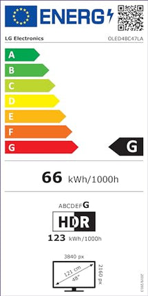 LG OLED48C47LA televiisor 48" (121 cm) OLED evo televiisor (α9 Gen7 4K tehisintellektiga protsessor, webOS 24, Dolby Vision, kuni 120 Hz) [mudeliaasta 2024]