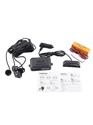 MASO Wireless Car Reversing Radar with 4 Sensors Kit, DC 12V Wireless Car Reversing Radar 0.3-2.0m/11.81-78.74in Car Reverse Parking Sensor with Sensitive Radar System