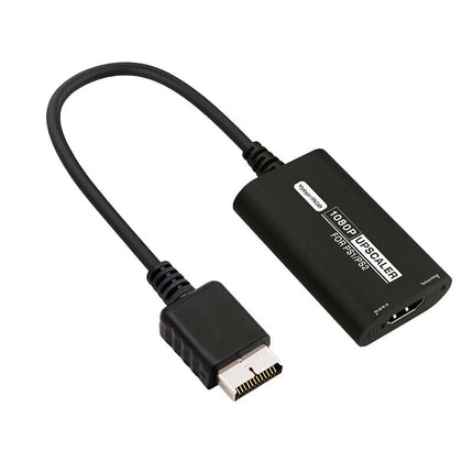 Jerilla PS1 PS2-HDMI muundur 1080P ülesskaleerija, PS2-HDMI adapterkaabel RGBS-YPbPr / 16:9-4:3 video-audio muundur + HDMI-kaabel PS1/PS2 konsoolile, HDTV-le