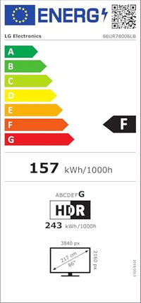 LG 86UR78006LB 218 cm (86-tolline) UHD-teler (aktiivne HDR, 60 Hz, nutiteler) [mudeliaasta 2023]