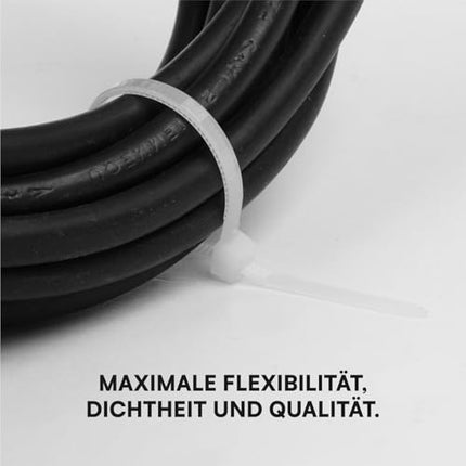 400 Cable Ties Small White 300mm UV Resistant Electrical Installation - Nylon 6.6 cable ties tensile strength 22Kg Self-locking non-slip that are resistant to fire, heat and frost - 300x4.5mm