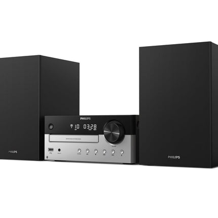 Philips M4205/12 Micro HiFi System Compact System with Bluetooth | Mini Stereo System | 60 W RMS | CD, MP3-CD, USB, FM | Bass-reflex speakers | USB port for charging