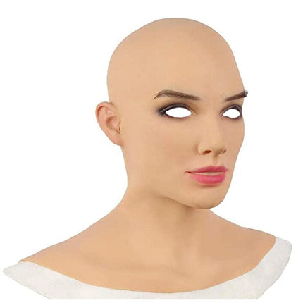 BBABBT Female Realistic Silicone Crossdresser Mask Cosplay Drag Queen Halloween Costume Halloween Party Cosplay Party Costume Props