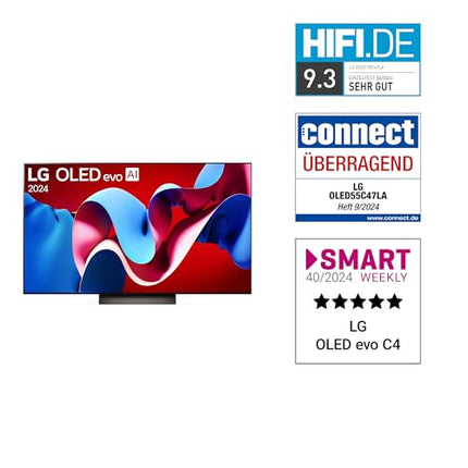LG OLED55C47LA TV 55" (139 cm) OLED evo TV (α9 Gen7 4K AI processor, webOS 24, Dolby Vision, up to 120Hz) [Model year 2024]
