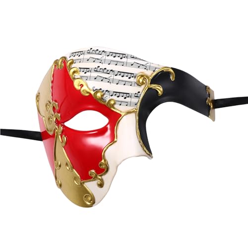 Oidea maskeraadimask meestele: Vintage ooperifantoom poolmask Veneetsia karnevalimask Halloweeni kostüüm ballimesk