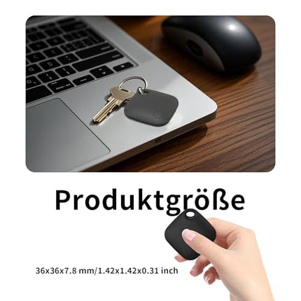 RSH AirTag Smart Tag Suitcase Tracker 4-Pack, Bluetooth Tracker, Key Finder Compatible with Apple "Find My?" APP (iOS ONLY), for Wallet/Suitcase Luggage/Bags, Replaceable Battery