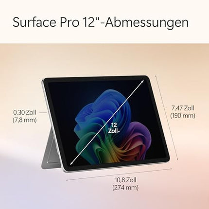 Microsoft Surface Pro | Copilot+ arvuti | 12-tolline LCD-puuteekraan | Snapdragon® X Plus | 16 GB RAM | 256 GB SSD | Uusim mudel, 1. väljaanne | Platinum