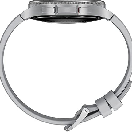 Samsung Galaxy Watch4 Classic, ümar Bluetooth nutikell, Wear OS, pöörlev raam, fitnesskell, aktiivsusmonitor, 46 mm, hõbedane (saksa versioon) [ELi versioon]