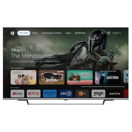 GRUNDIG 65 VOE 83 televiisor 65 tolli (164 cm) Nano UHD+, Google, 4K UHD, Dolby Atmos, Magic Fidelity, sisseehitatud Chromecast, Bluetooth, nutikas, hääljuhtimine, must