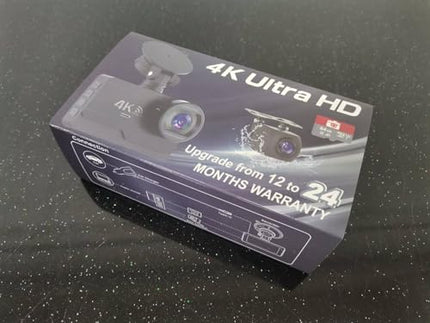 4K/2K+1080P Dashcam Car Front Rear, WiFi Dash Cam with 64GB SD Card, Dash Cam Car Night Vision, 170° Wide Angle WDR, 24/7 Parking Monitoring Functionality, G-Sensor, Loop Recording, Max 256GB