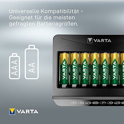 VARTA akulaadija, laetavate AA/AAA akudele, kuni 8 akule, LCD-multilaadija+, ühe pesaga laadimine, laadimata