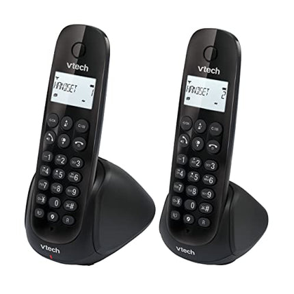 VTech CS1451 DECT Telephone Cordless 2 handsets with answering machine, hands-free function, call blocking, caller ID/call waiting function, backlit display, ECO mode Low radiation