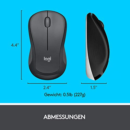 Logitech MK540 täiustatud juhtmevaba klaviatuuri ja hiire kombinatsioon Windowsile, 2,4 GHz Unifying USB-vastuvõtja, kiirklahvid, 3-aastane aku tööiga, arvuti ja sülearvuti jaoks, QWERTZ-paigutus - must