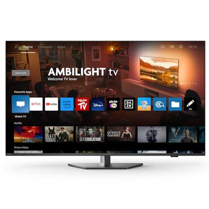 Philips Ambilight 43PUS8909 4K LED Smart TV - 43-inch display with pixel-precise Ultra HD Titan OS platform and Dolby Atmos sound. Works with Alexa and Google Assistant - Anthracite Gray