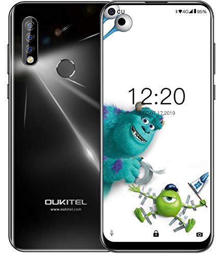 OUKITEL C17 Pro (2019) Android 9.0 4G Smartphone Unlocked - 6.35 inch Full Screen, 4GB + 64GB (256GB Expandable), Helio P23 Octa Core Dual-SIM Mobile Phone, 13 MP Camera, 3900mAh Battery, Black