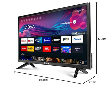 DYON Smart 24 VX - 24-inch (60 cm) Smart TV with HD Triple Tuner (DVB-C/-S2/-T2), App Store, Prime Video, Netflix, YouTube, DAZN, Disney+ and Hotel Mode