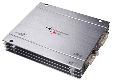 Excalibur X600.2 - 2-kanaliline autovõimendi - 2x 600-vatine Mosfeti HiFi sõiduki võimendi bassivõimendiga - maksimaalselt 1200 vatti - 2 oomi reguleeritav crossover.